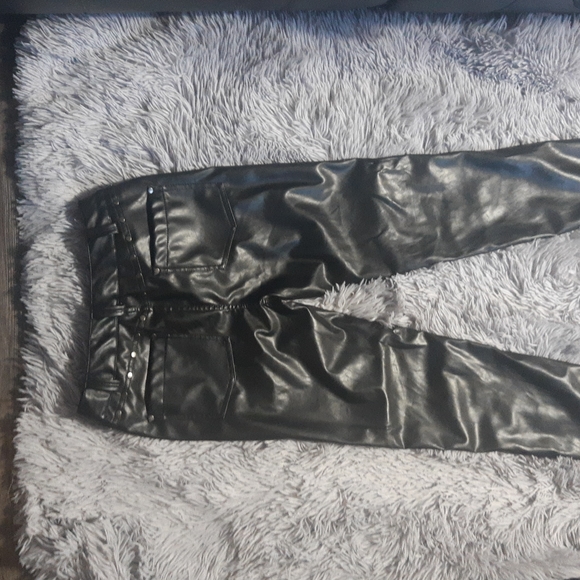 Faux leather lace up pants. Size M. Fits like a S. - Picture 2 of 4